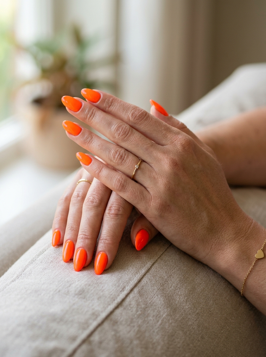 Neon Orange Nägel
